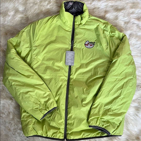 Star Wars The Mandalorian Grogu Puffy Jacket For Kids - Green Costume Jacket, Medium Size